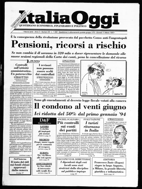 Italia oggi : quotidiano di economia finanza e politica